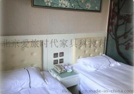 厂家直销高档酒店宾馆客房公寓标间单人房全套家具软包靠背床架箱