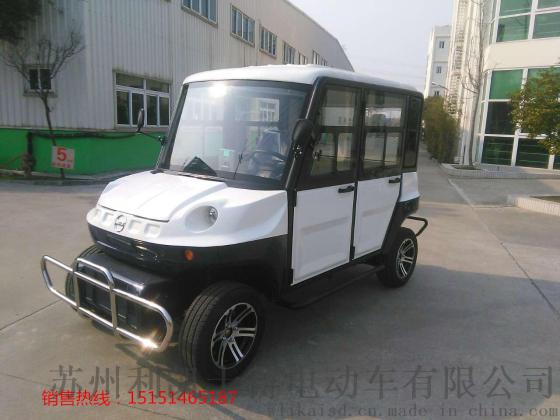 豪华款4座电动巡逻车/全封闭四轮电瓶巡逻车