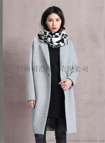 清仓批发欧美潮牌双面羊绒大衣 品牌折扣女装正品尾货