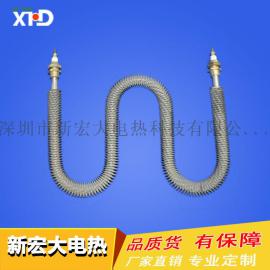 【新宏大】厂家直销W型翅片加热管散热片式加热管空气电加热管干烧加热管