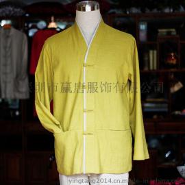 深圳赢唐服饰 棉麻料中式服装男士唐装/中山装汉服旗袍/新中式手工定制/高端茶楼会所