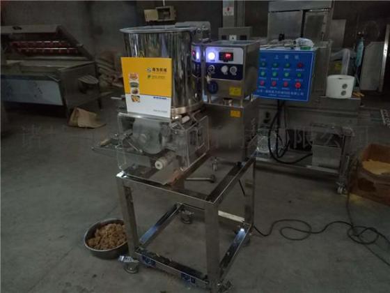 全自动汉堡肉饼成型机|油炸食品成型流水线厂家直销
