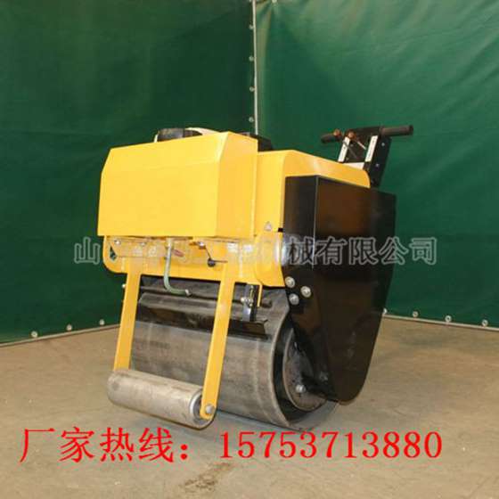 内蒙方向自控液压转向夯实机 0.3吨小型压路机340kg压沟槽振动碾
