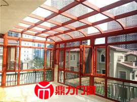 高端系统门窗窗纱一体窗封阳台