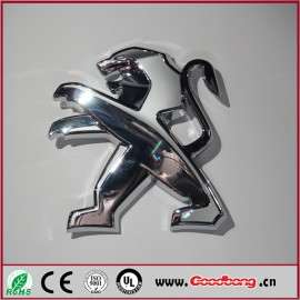 华丽呈现 标致ABS吸塑车标 丝印异形真空电镀LOGO 亚克力烤漆镜面汽车标识 品质首选 标识行家