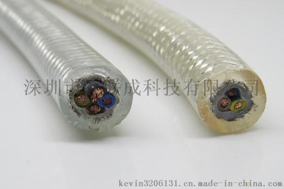 电吸磁盘透明电缆 电永磁吊双护套屏蔽透明电缆 耐油耐寒耐压防踏