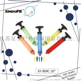 【厂家直销 外贸品质】XY-804C 10''便携优质球类打气筒 手动打气筒 充气玩具打气筒
