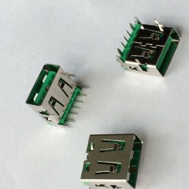 厂家直销USB AF 90度5PIN大电流连接器 USB快充母座直插DIP