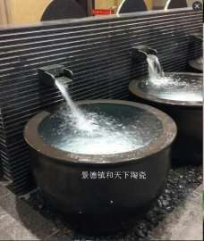 陶瓷泡澡大缸定做 温泉洗浴大缸 景德镇大缸养生缸厂家