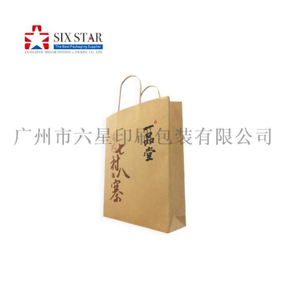 定制高档牛皮纸袋手挽袋购物袋