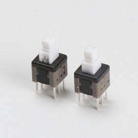 按键开关 PB-22E60 汽车按键开关 玩具按键开关 自锁无锁开关 5.8*5.8有锁开关