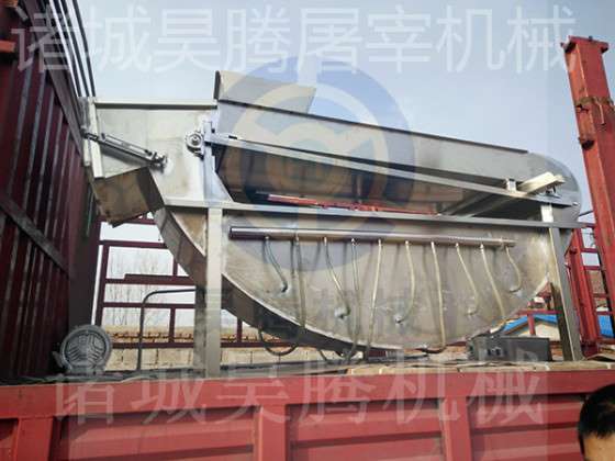 昊腾 全自动沥血宰鸡船式浸烫池