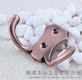 壁挂欧式仿古金色典雅锌合金衣钩门后厨卫双钩衣帽钩挂衣钩批发ZY-204B
