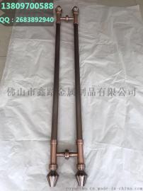 亮光无指纹拉丝红古铜大门拉手厂家图片