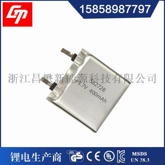 582728-400mAh 3.7V智能手表电芯 儿童定位手表Q5聚合物锂电池