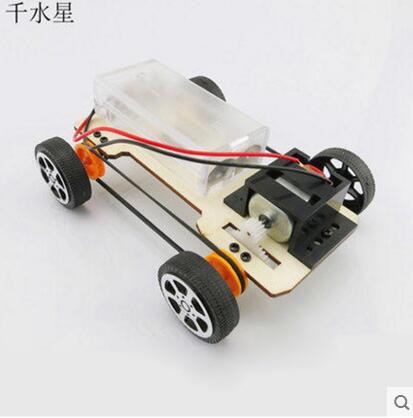 千水星 木板四驱车 科技小制作拼装材料包 DIY 创意 手工材料 科普玩具