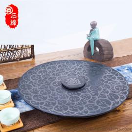 石谛乌金石茶盘 SD-D003（通宝镇宅）