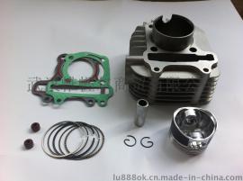厂家批发QJ125T-15A套缸125汽缸体双活塞环Cylinder sets complete女士踏板摩托车