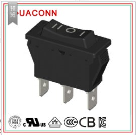 HUACONN/华琴 供应大电流船型开关 翘板电源开关 三脚船型开关