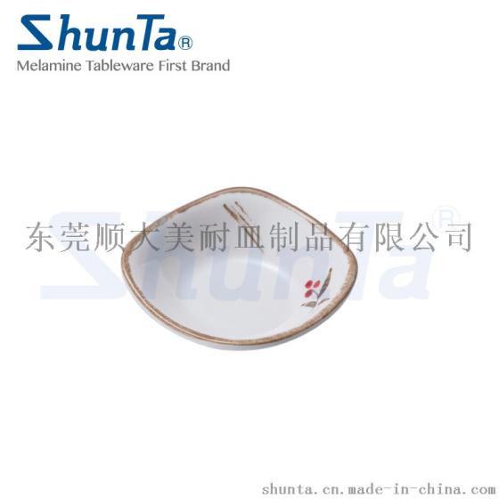 顺大100%美耐皿 4”密胺四方碟 仿瓷正方形餐盘075-04