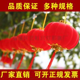 厂家直销小植绒灯笼户外大红灯笼串春节婚庆节日装饰塑料灯笼批发