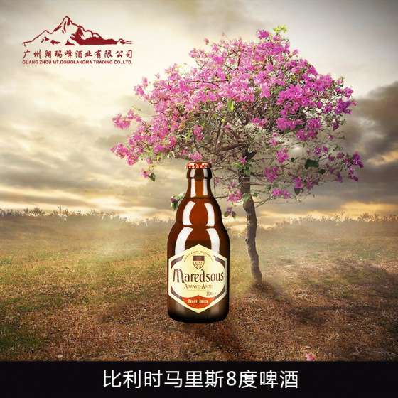 比利时进口啤酒 马里斯8度Maredsous Bruin啤酒 330ml  V-0090089