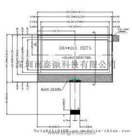 COG 384x160 FSTN液晶屏模块 ST7586S控制器