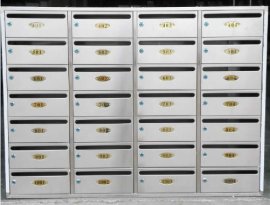 厂家定做订钛金板房号牌信报箱、钛金板数字牌信报箱