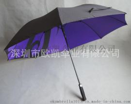 欧凯伞业 订做 30寸超大自动真双层高尔夫伞 全纤维高尔夫伞