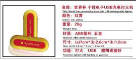2014巴西世界杯礼品纪念品 多功能USB打火机 迷你防风点烟器