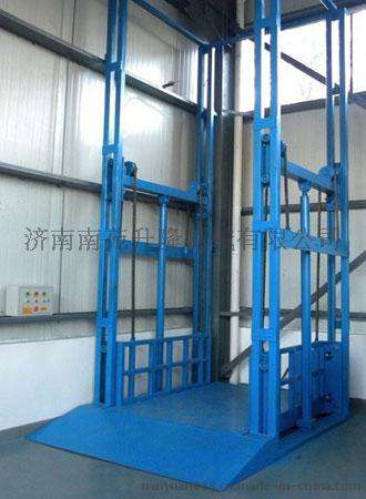 厂家供应双缸导轨链条式升降机，固定式剪刀叉升降平台