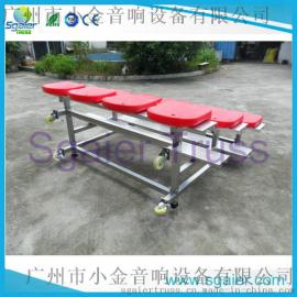 球场临时比赛看台座椅，铝合金移动板凳
