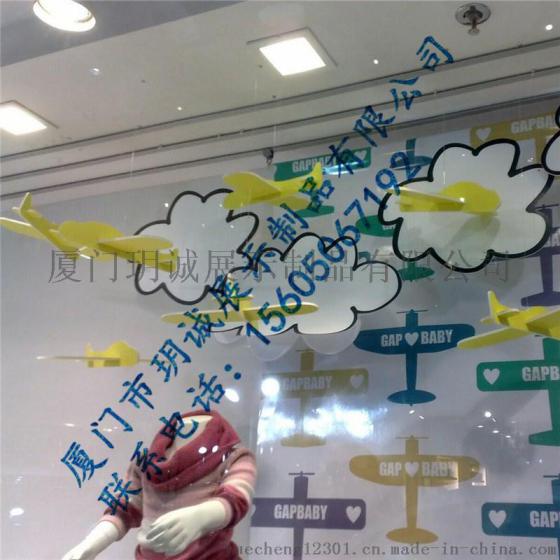 厦门玥诚橱窗玻璃钢花装饰道具 花朵主题橱窗道具定制