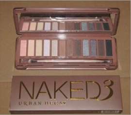 新款Naked3 第三代12色眼影哑光珠光裸妆大地色铁盒配眼影刷