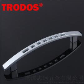 志远简约镂空衣橱柜门拉手 锌合金抽屉把手家具五金配件厂家批发