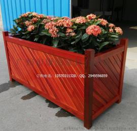 扬州户外花箱 种植花箱 景区花槽 可定制户外防腐木实木花池