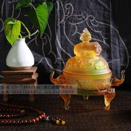广州琉璃工厂，琉璃厂家，琉璃工艺品，琉璃香炉厂家，古法琉璃香炉，八吉祥香炉，莲花香炉厂家