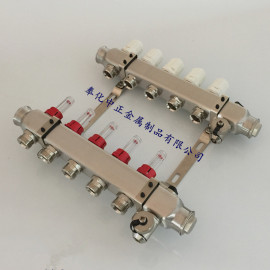 4 路不锈钢智能流量计分集水器，地暖分水器